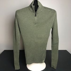 EXPRESS Men’s 1/4 zip Pull Over Ribbed Sweater